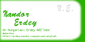 nandor erdey business card